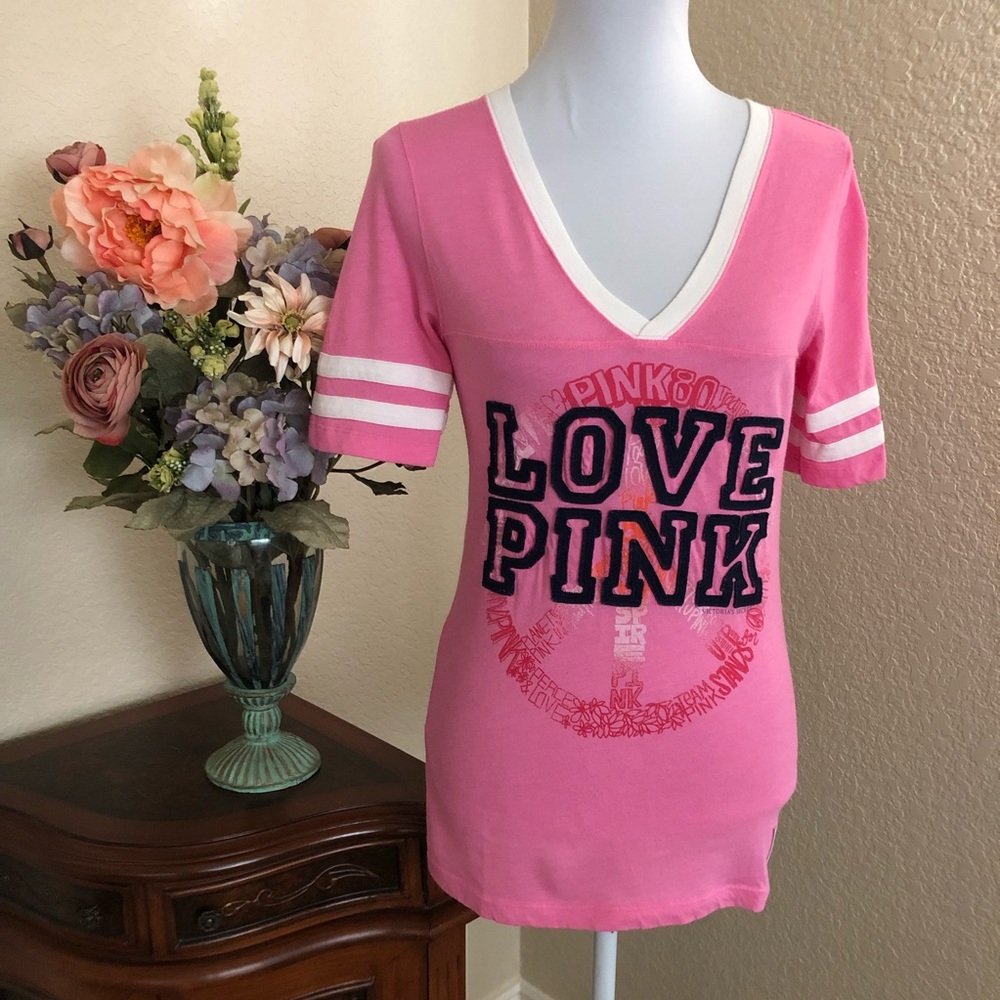 Vintage VS PINK Varsity Short Sleeve Tee - Picture 2 of 10